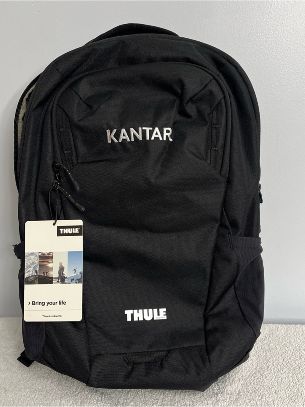 Thule Lumion 21L Black Laptop Backpack 16in MacBook Pro PC Bag Tags Travel